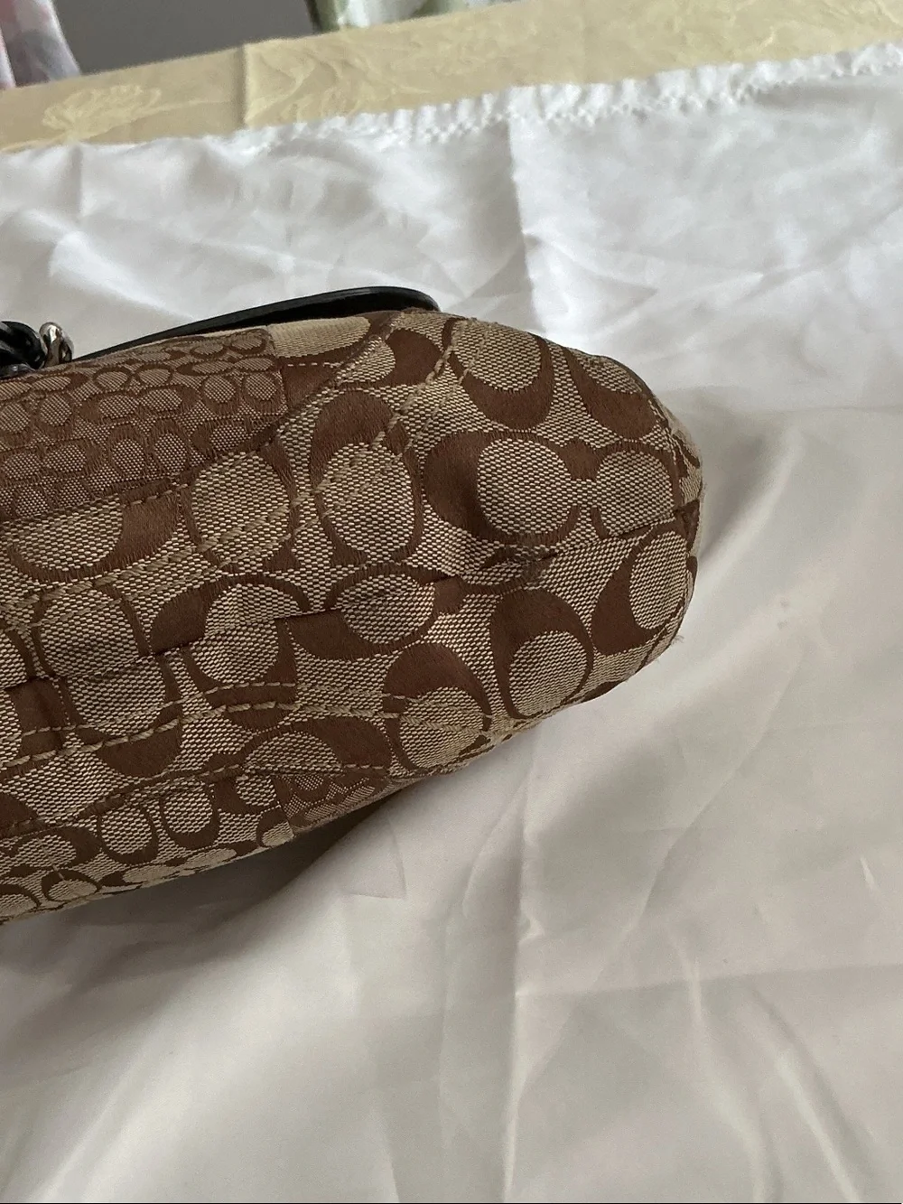 Coach Brown PATCHWORK Soho Signature Patchwork Hobo Bag